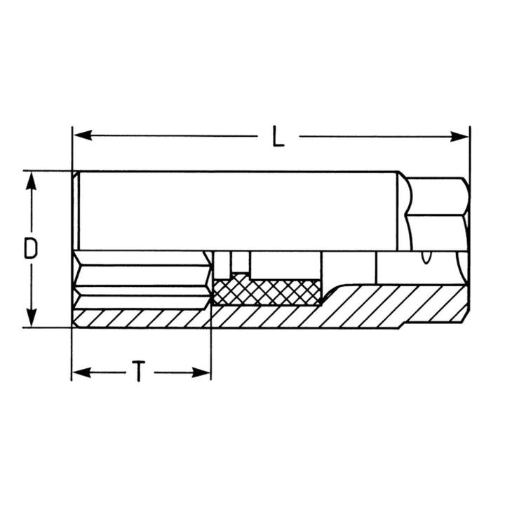 Heyco 00040190183 Spark Plug Socket 13/16 Inch, 3/8 Inch Drive