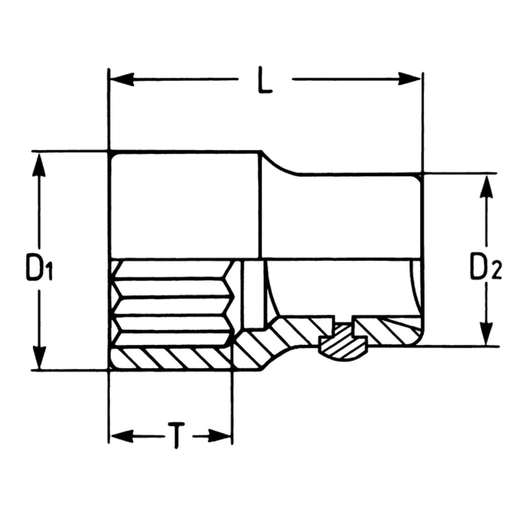 Heyco 00100034180 Socket 3/4 Drive 1.1/4 Inch