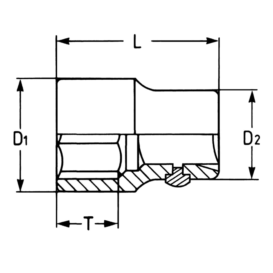 Heyco 00105036380 1 Inch Drive Sockets , 2.3/4 Inch