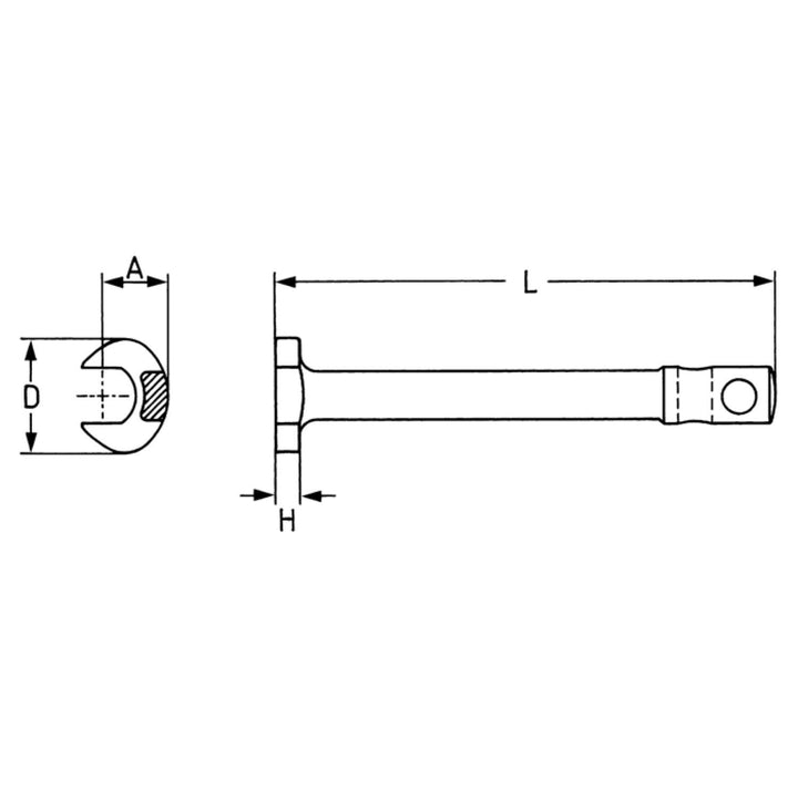 Heyco 00380002280 Crowfoot Wrenches, Chromium Plated, Lenght-200mm