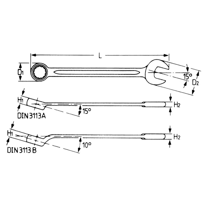 Heyco 00400634782 Combination Wrench, 1-5/8 Inch