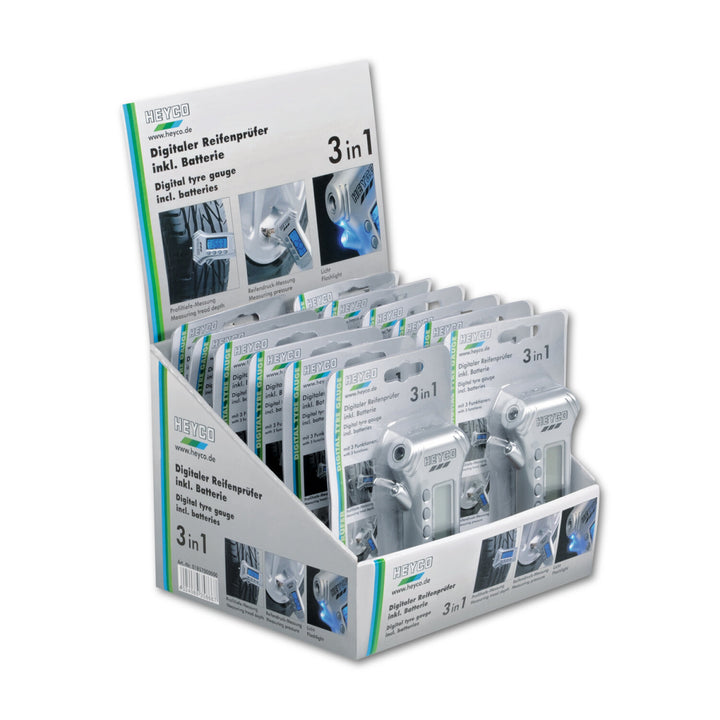 Heyco 01857000000 Digital Tyre Gauge with 3 function in sales display