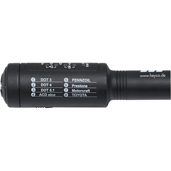 Heyco 02013000100 Brake Fluid Tester 8 in 1, Switchable