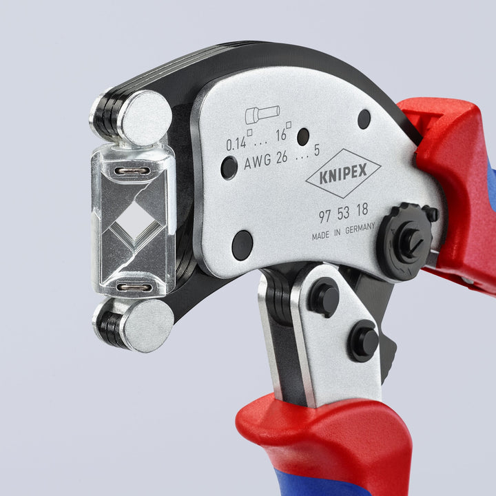 Knipex 97 53 18 8" KNIPEX Twistor®16 Self-Adjusting Crimping Pliers For Wire Ferrules