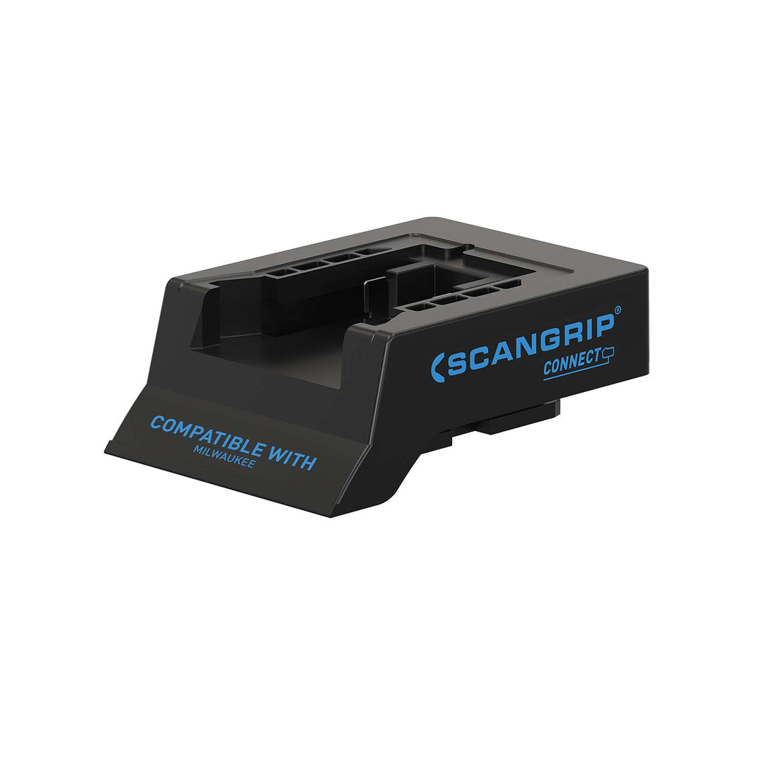 Scangrip 03.6149C Milwaukee Connector, Smart connector with battery safety system compatible with MILWAUKEE