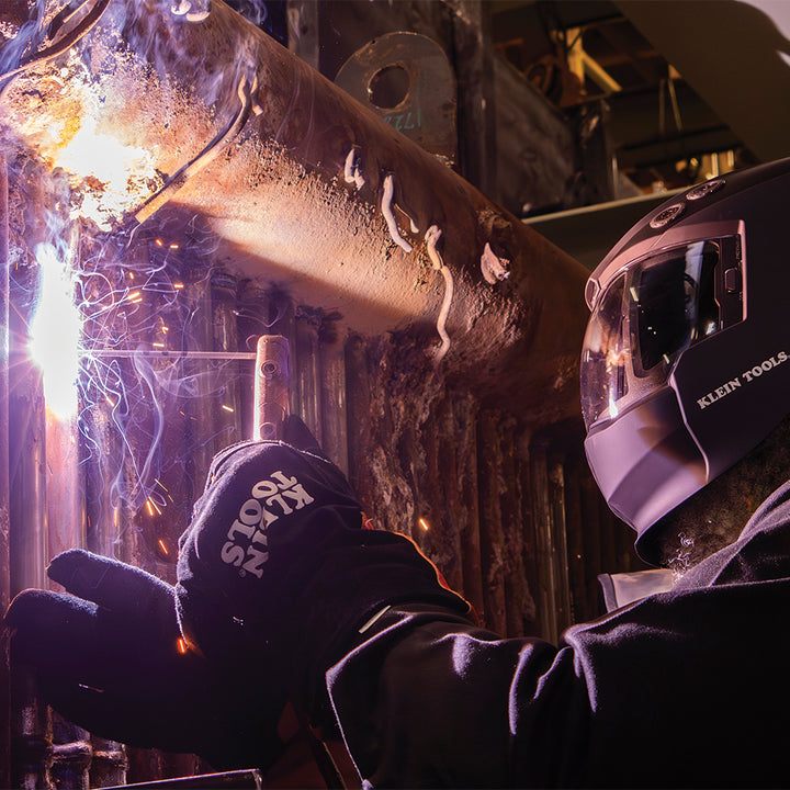 Klein Tools 60788 Flame-Resistant Welding Jacket with Removable Welding Sleeves, Large