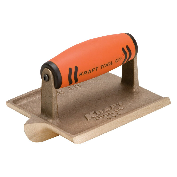 Kraft Tool CF316PF 6" x 4-1/2" 1/2"R, 1"D, 1-1/4"W Denver Jumbo Bronze Groover with ProForm Handle