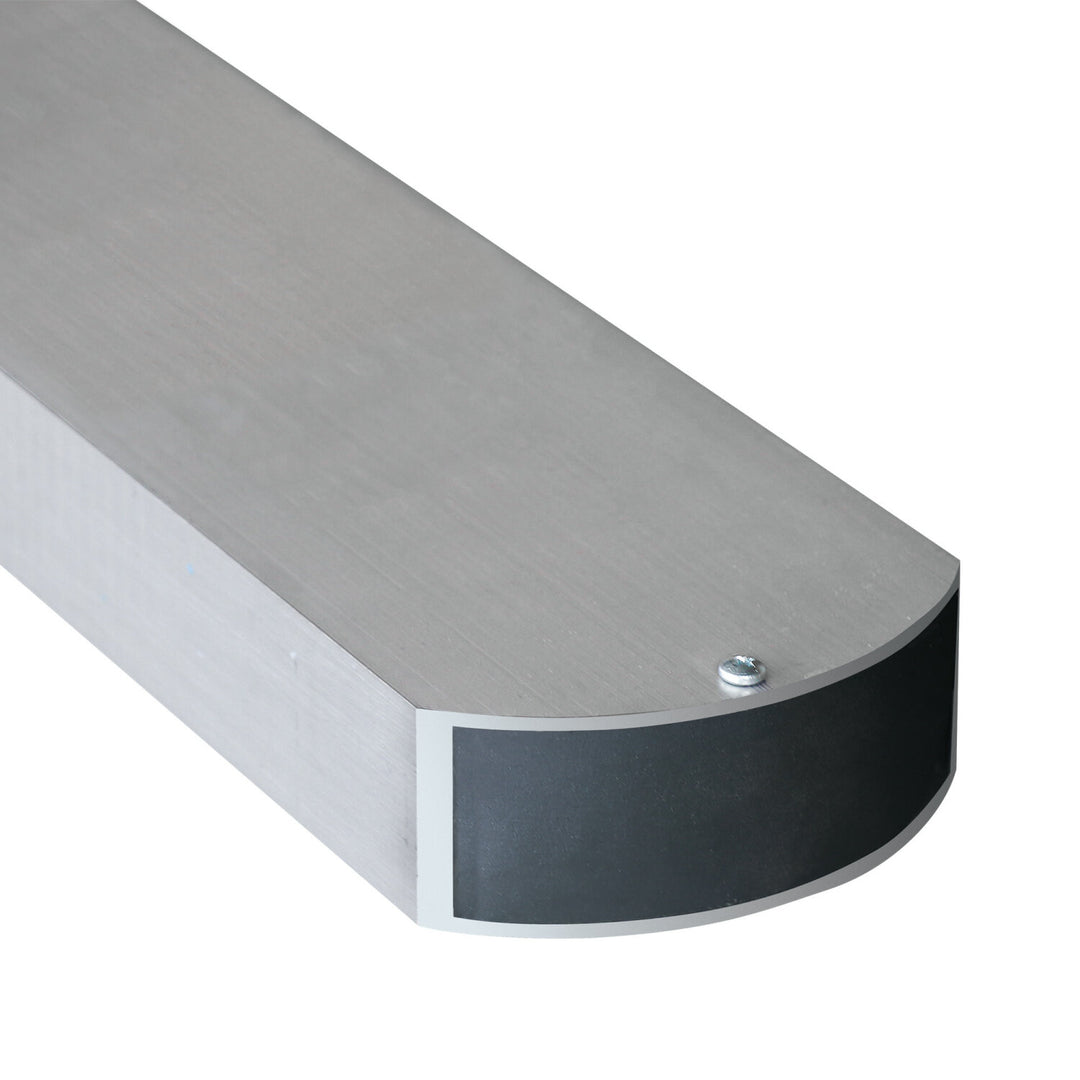 Kraft Tool CC709 12'x5"x2" Round End Magnesium Check Rod with Bracket, Braces, and Handle