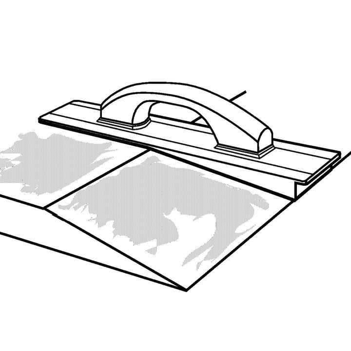 Kraft Tool CF066H-8 16" x 3-1/4" (8" Bevel) Cast Magnesium Beveler Float with Wood Handle