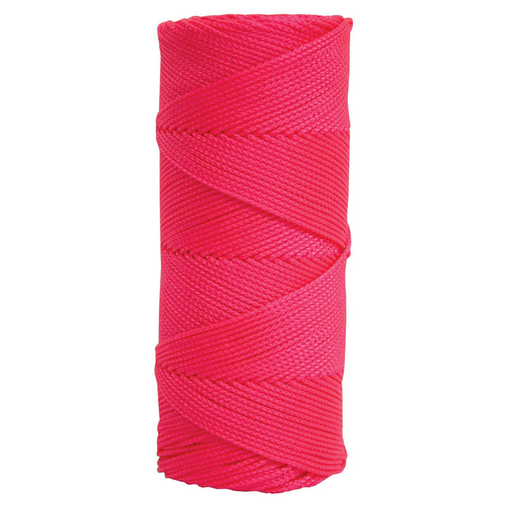 Kraft Tool BC361 Fluorescent Pink Braided Nylon Mason's Line - 1,000' Tube
