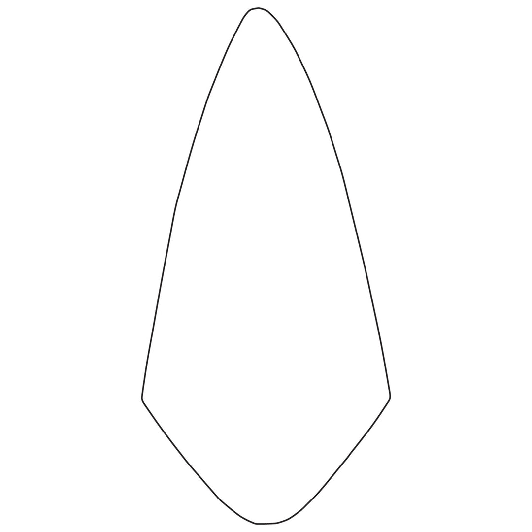 W.Rose RO50W 7” Brick Weight Large Tang Pointing Trowel with Wood Handle