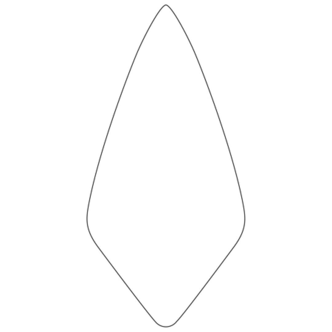 W.Rose RO116-9 1/2-PK2 9-1/2” Narrow London Brick Trowel with 6" Wood Handle