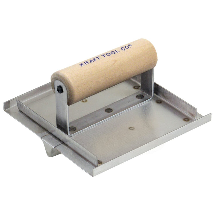 Kraft Tool CF316SS 6" x 6" 1"D 1-1/4"W 1/2"R Denver Jumbo Closed Bit Stainless Steel Hand Groover with Wood Handle