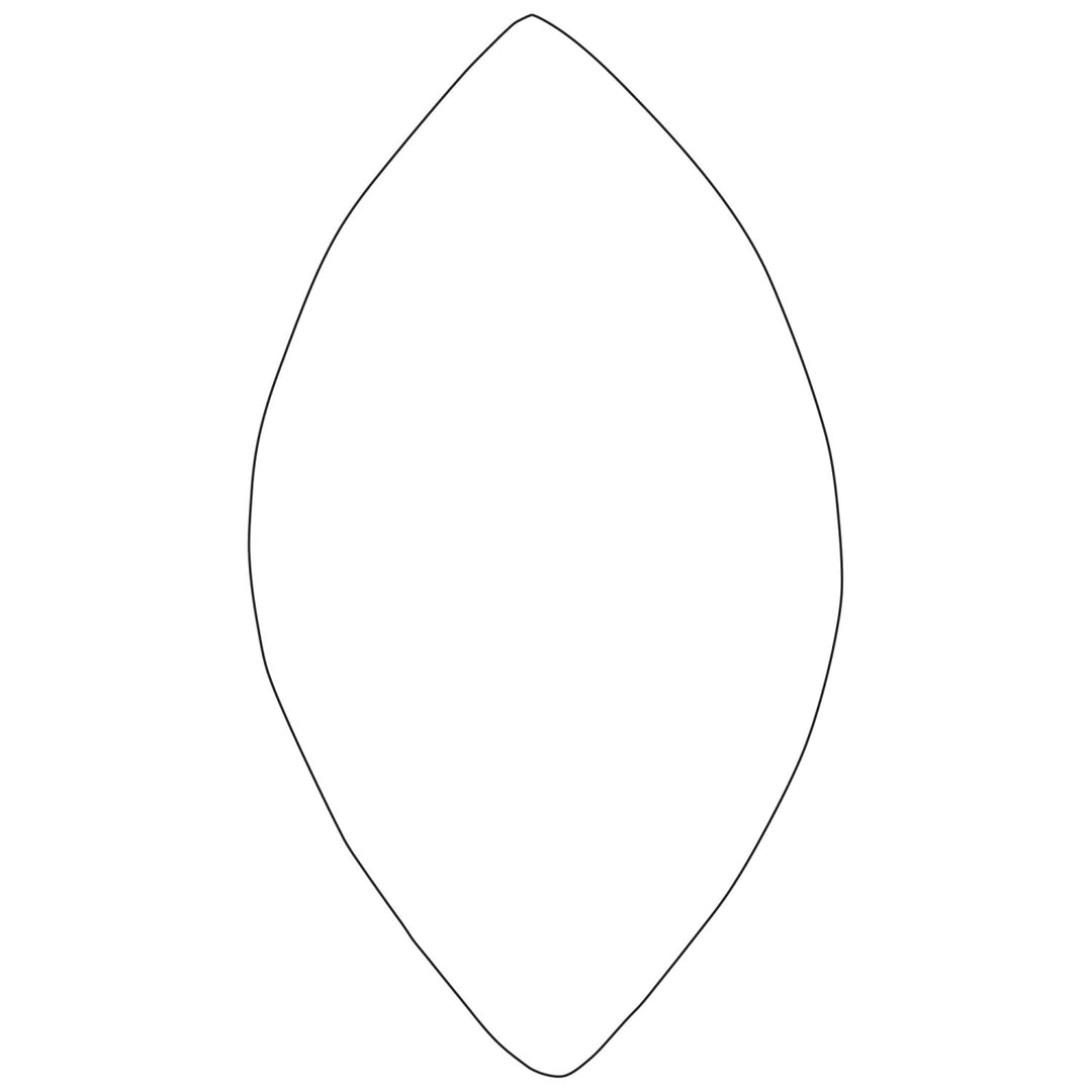 W.Rose RO414-9 9” Pumpkin Seed Trowel with 5" Wood Handle