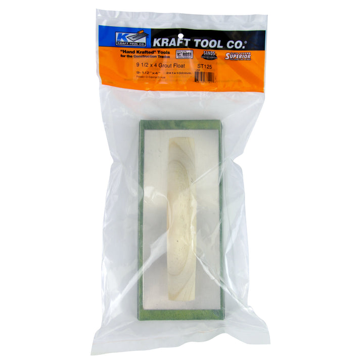 Superior Tile Cutter ST125 9-1/2" x 4" Grout Float with Wood Handle