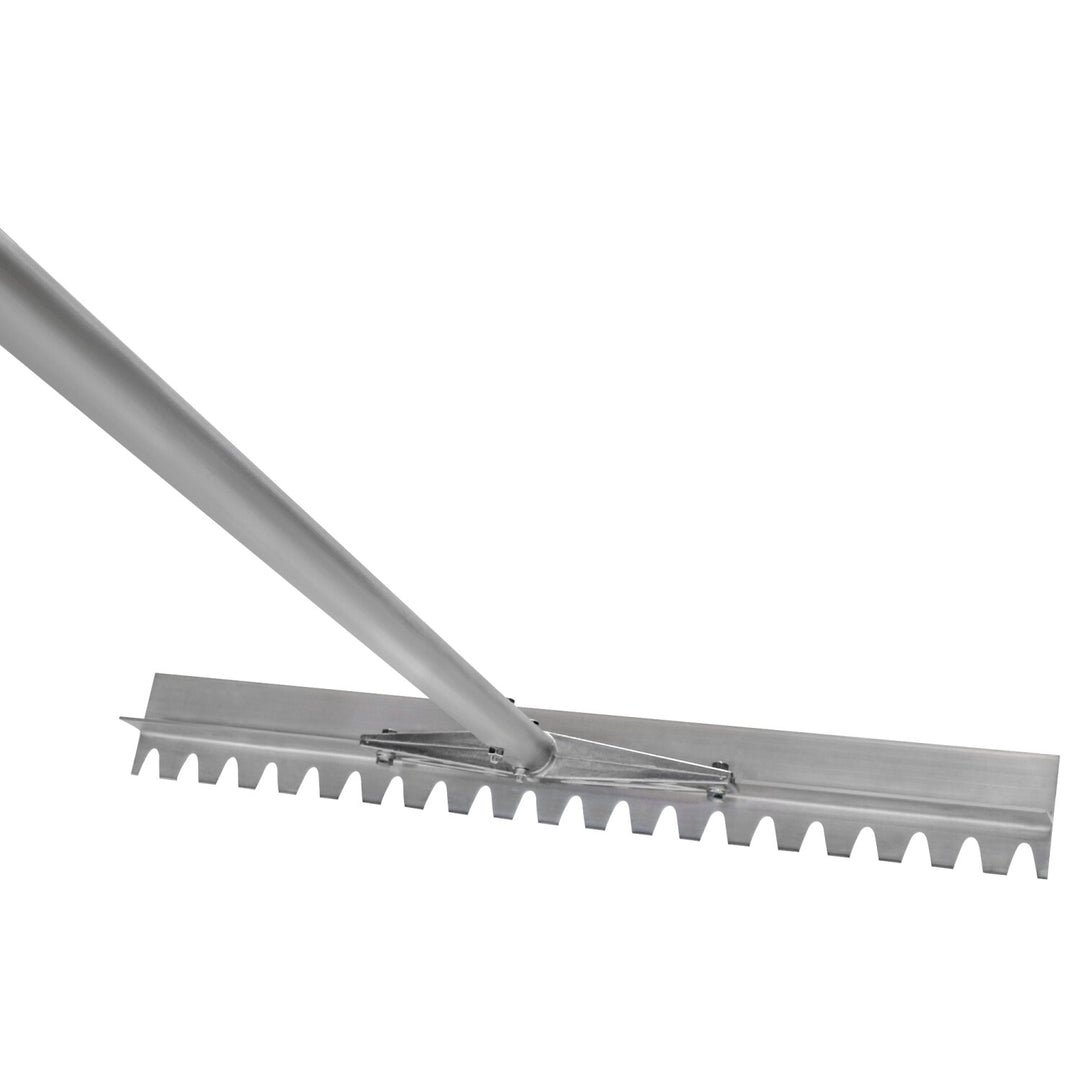 Kraft Tool GG836F-6 36" Flat Teeth Magnesium Asphalt Lute with 6' Handle