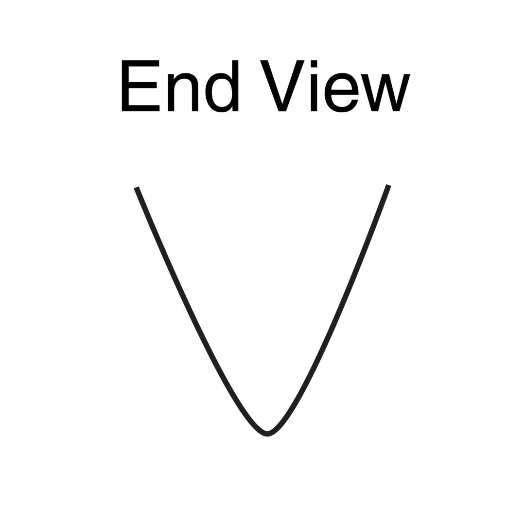 Kraft Tool BL220 20" x 3/4" V Sled Runner with Wood Handle