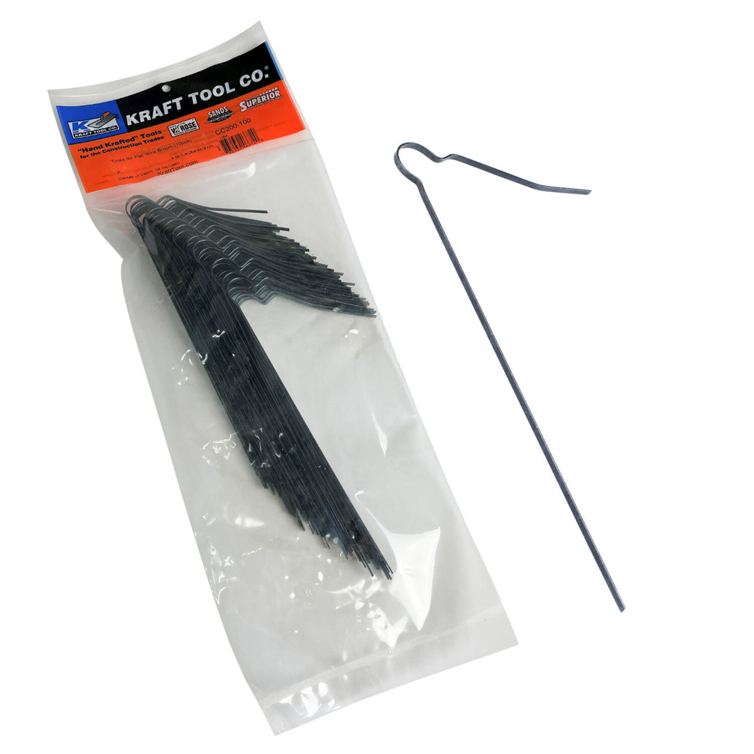Kraft Tool CC200-100 Replacement Tines for Flat Wire Texture Broom (Package of 100)