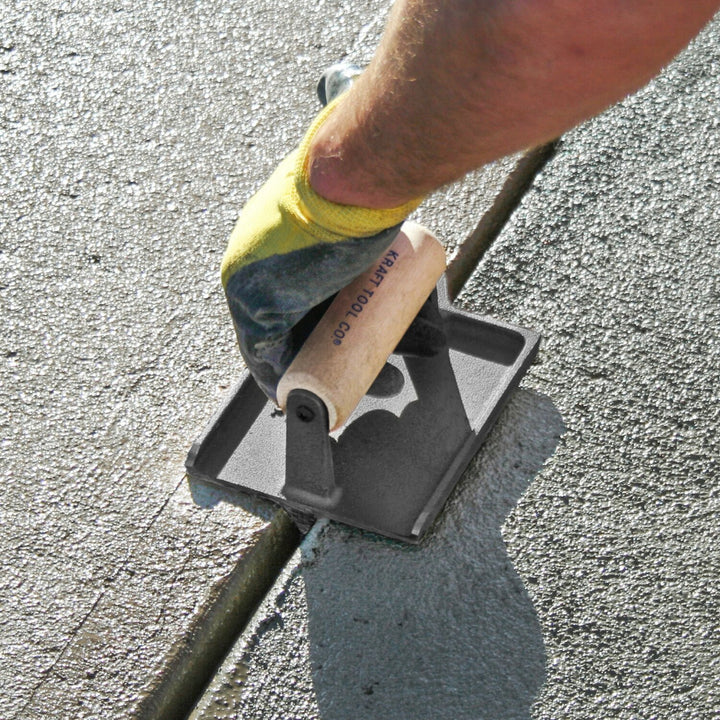 Kraft Tool CF299 6" x 4-1/2" 5/8"D Iron Groover with Wood Handle