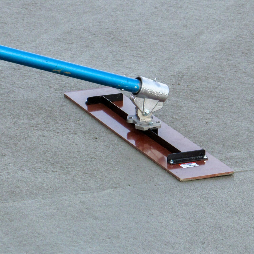 Kraft Tool CC986CR 48" x 7" Laminated Canvas-Resin Bull Float with 2-Hole Bracket