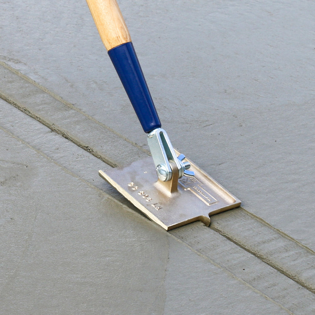 Kraft Tool CC374-01 8" x 4-1/2" 1/4"R, 1"D Bronze Walking Groover with Handle