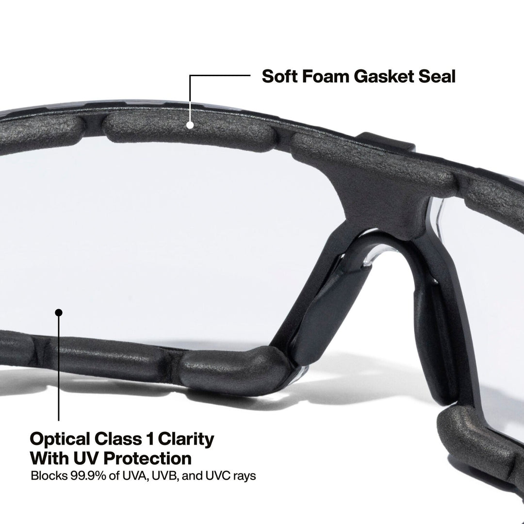 Klein Tools 3608 Low-Profile Gasket Safety Glasses, Clear Lens
