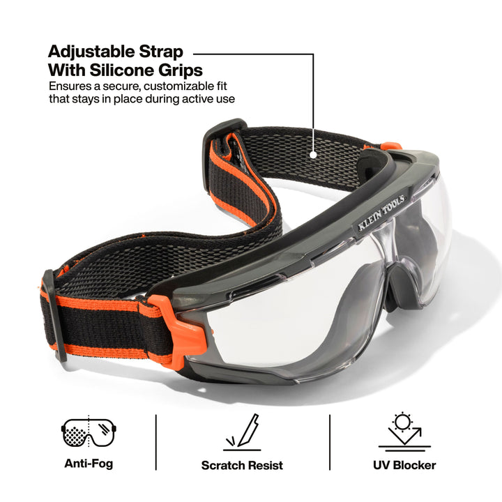 Klein Tools 03610 Compact Safety Goggles, Clear Lens