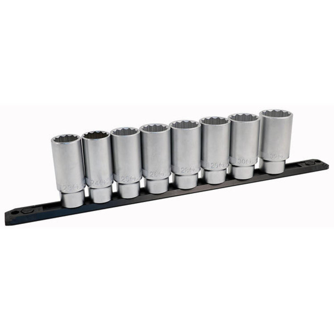 Wiha Tools 33893 25 Piece 1/2 Inch Drive Deep Socket Set - Metric
