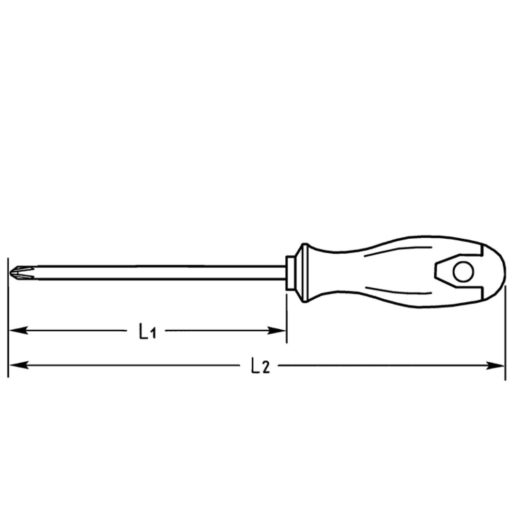 Heyco 04511002080 Phillips Screwdriver with 2K Handle, #2 Length-200mm