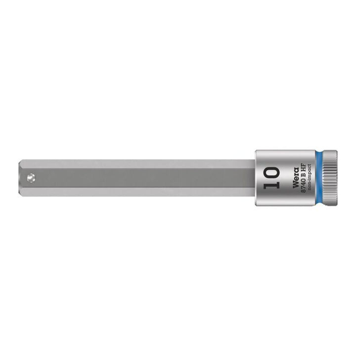 Wera 8740 B HF Zyklop bit socket with holding function, 3/8" drive, 10 x 100 mm
