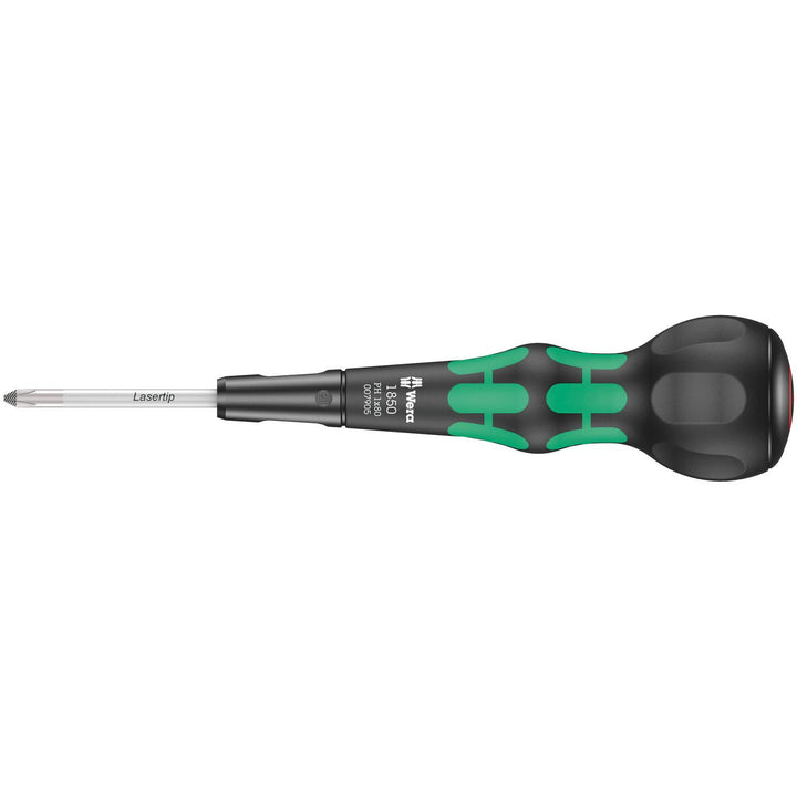Wera 05007905001 Kraftform Ball-Grip Phillips Screwdriver - Workshop Blade, PH 1 x 80 mm
