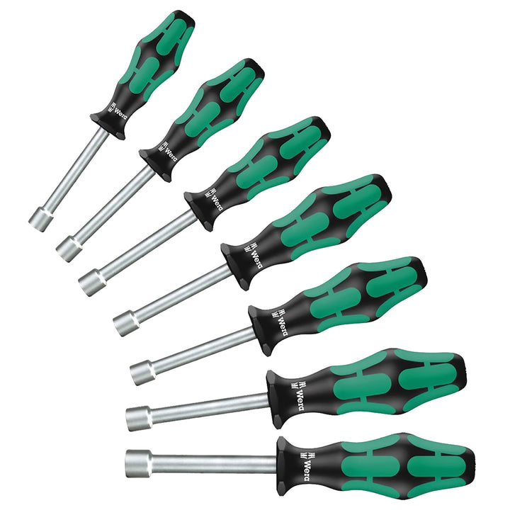 Wera 05345230001 Kraftform Plus Hollow Shaft Nutdriver Set, SAE