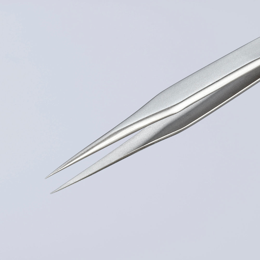 Knipex 92 21 06 3 1/4" Premium Stainless Steel Gripping Tweezers Needle-Point Tips