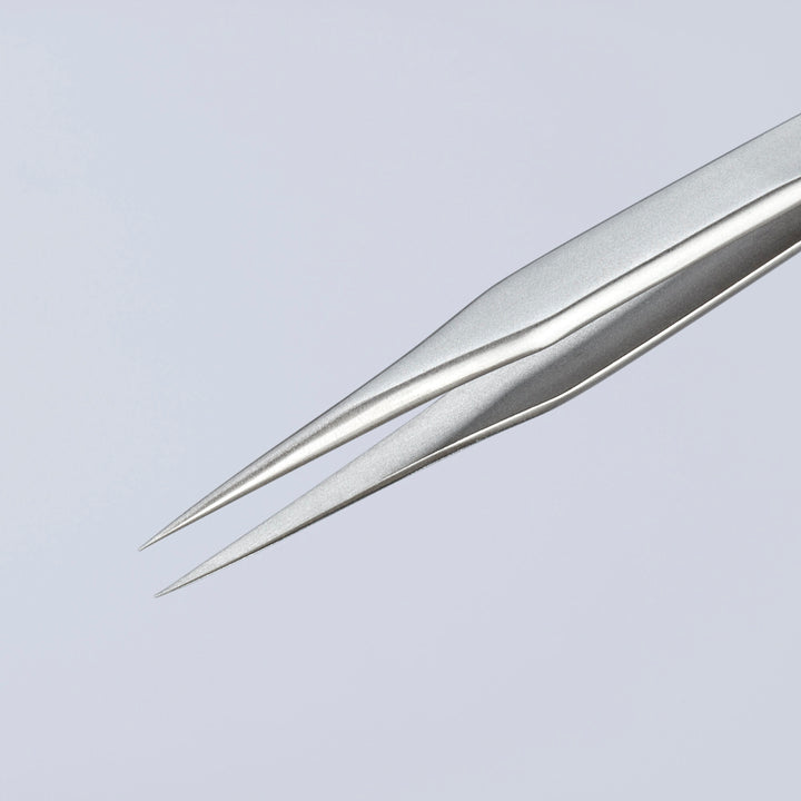 Knipex 92 21 06 3 1/4" Premium Stainless Steel Gripping Tweezers Needle-Point Tips
