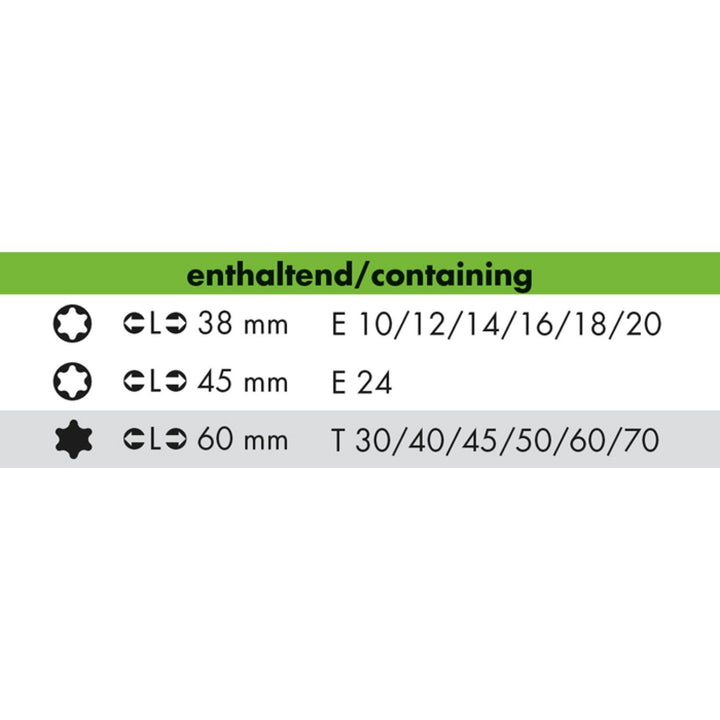 Heyco 06300500036 IMPACT Combined socket- and screwdriver socket sets, 13 pcs.