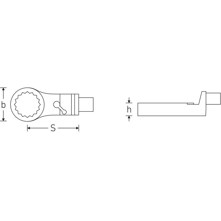 Stahlwille 58170219 Ring ratchet insert adapter
