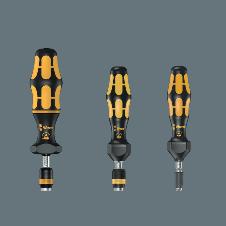 Wera Series 7400 Kraftform ESD adjustable torque screwdrivers (0.1-3.0 Nm) with Rapidaptor quick-release chuck, 7432 ESD x 0.90-1.50 Nm