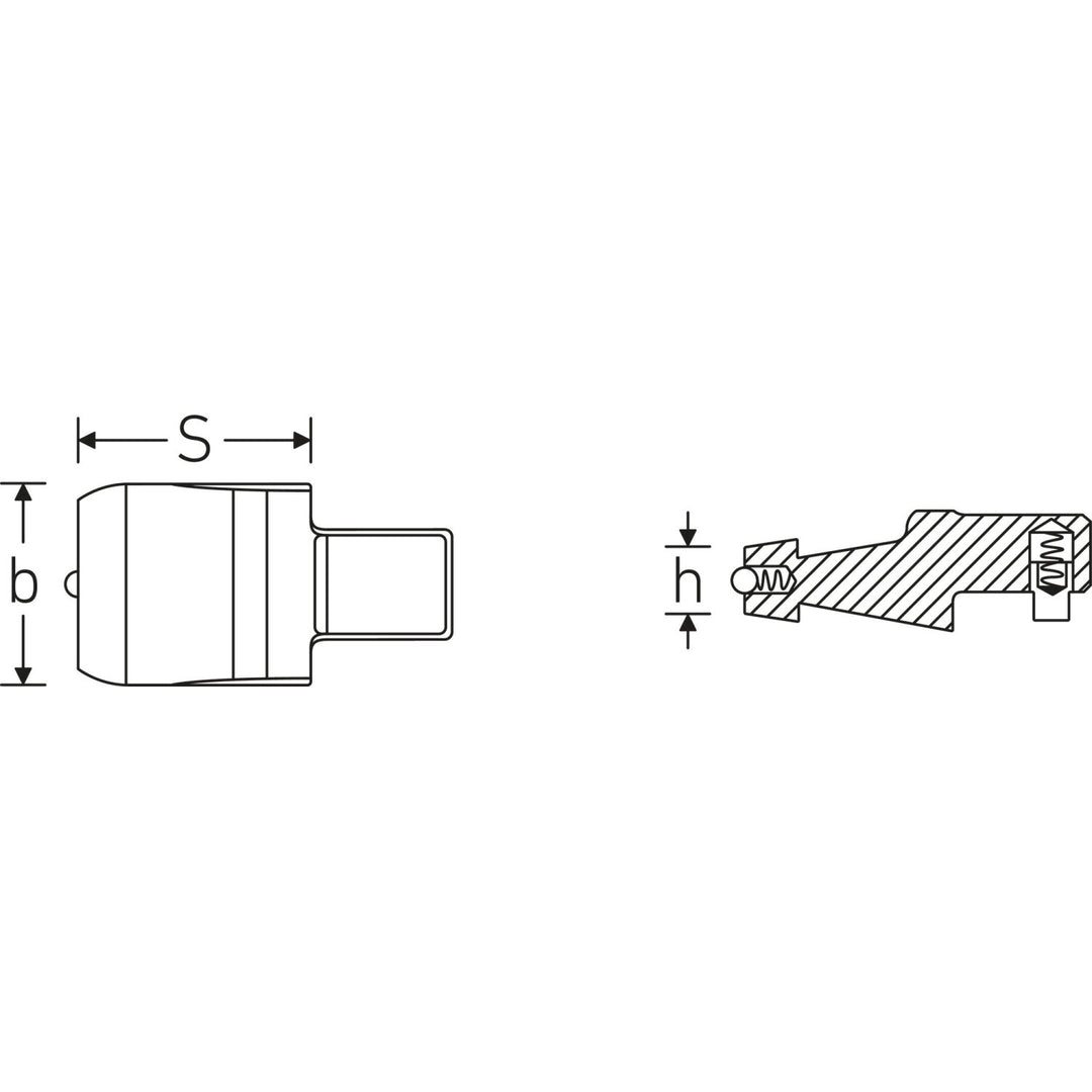 Stahlwille 58290042 7370/40-2 Adaptor, External drive 14x18 mm
