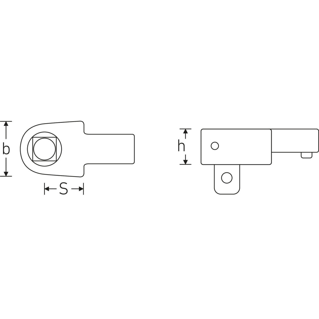 Stahlwille 58241005 734F 3/8" Square drive insert tool, 9x12 mm
