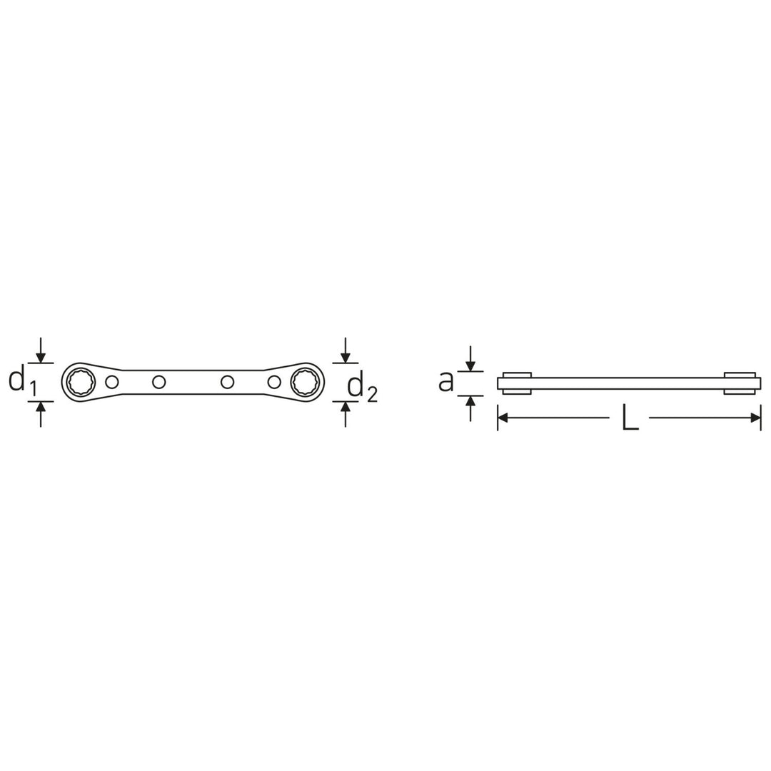 Stahlwille 41131618 25 Ratchet ring Spanner, 16 x 18 mm