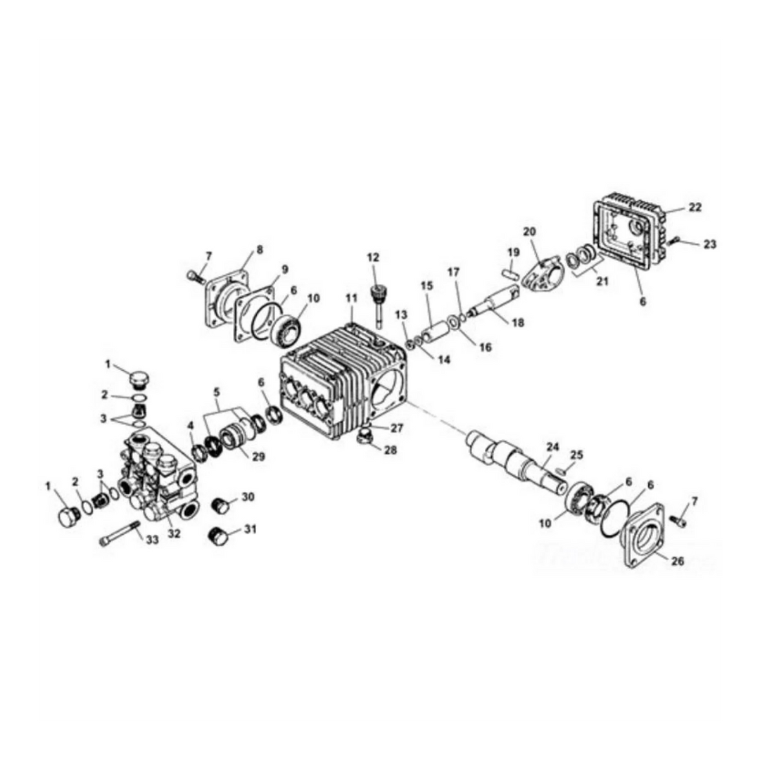Ridgid 66122 Complete Pump Assembly, 3000 PSI for use with Model KJ-3000 Jetter