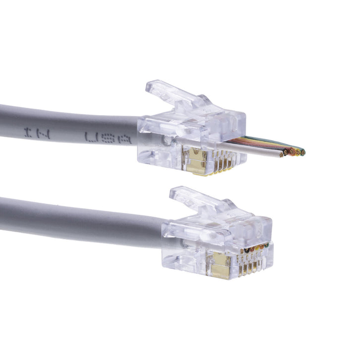 Platinum Tools 100026B EZ-RJ12/11 Pass-Through RJ12/RJ11 Connectors — 100pcs in Box