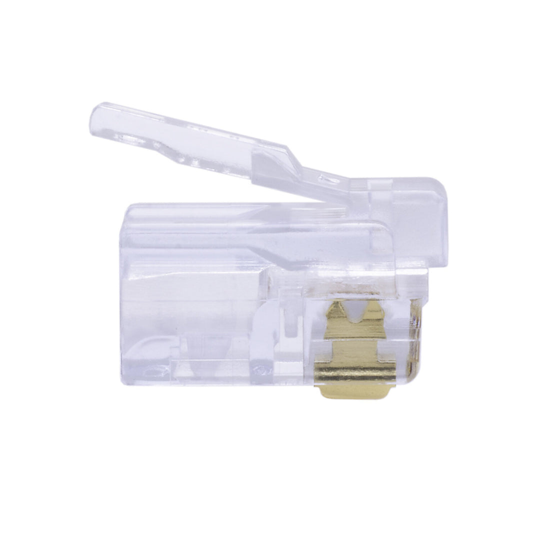 Platinum Tools 100026C EZ-RJ12/11 Pass-Through RJ12/RJ11 Connectors — 50pcs in Clamshell