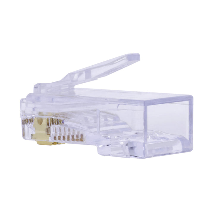 Platinum Tools 100029C ezEX-RJ45(48) Pass-Through RJ45 Connectors, CAT6A Unshielded — 50pcs in Clamshell
