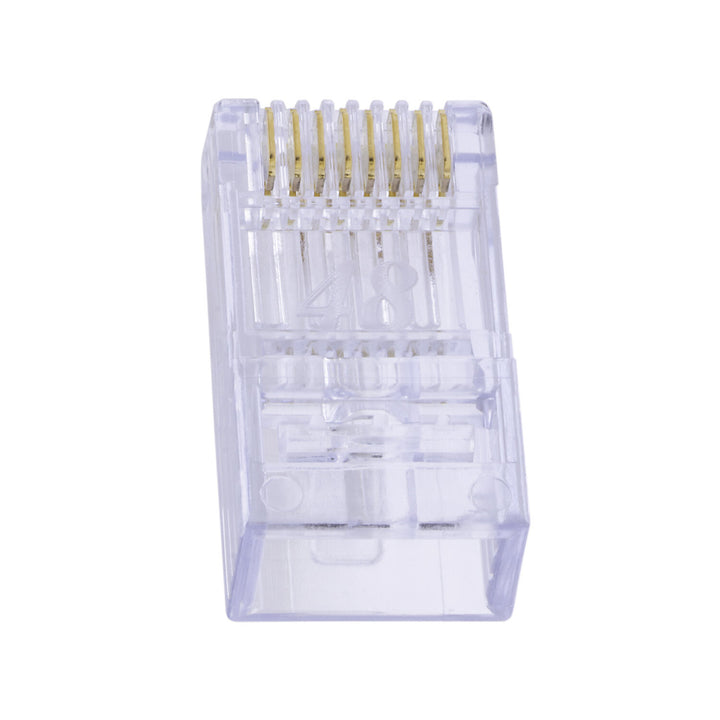 Platinum Tools 202048J ezEX-RJ45(48) Pass-Through RJ45 Connectors, CAT6A Unshielded — 100pcs in Jar