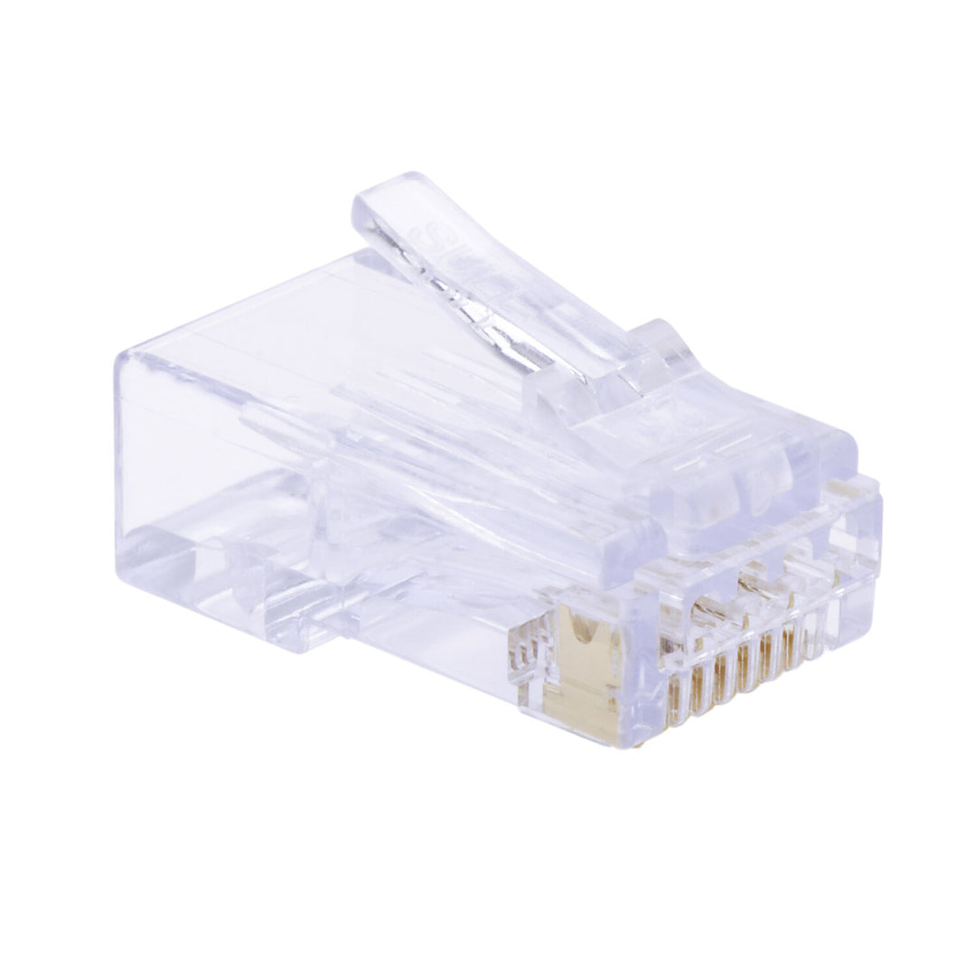 Platinum Tools 202048J ezEX-RJ45(48) Pass-Through RJ45 Connectors, CAT6A Unshielded — 100pcs in Jar