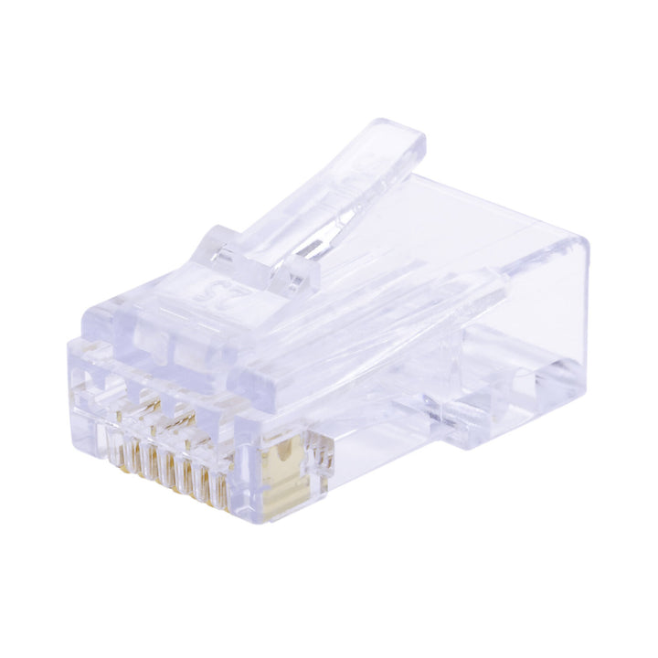 Platinum Tools 100029C ezEX-RJ45(48) Pass-Through RJ45 Connectors, CAT6A Unshielded — 50pcs in Clamshell