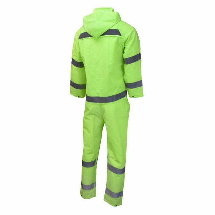 Neese 1820S Econo-Viz 3-Piece Rain Suit with Reflective Tape - Hi-Vis Lime