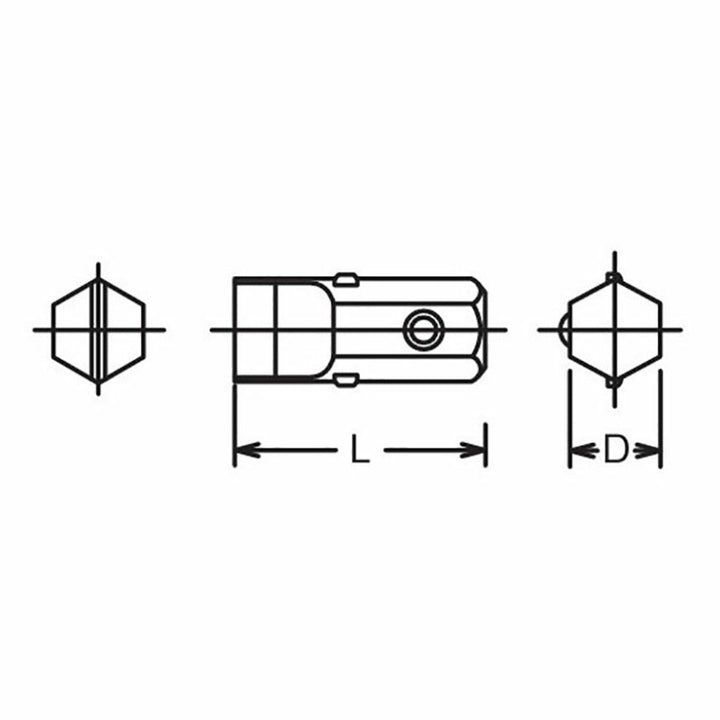 Ko-ken 101S-1.0X7 1/4 Hex Dr. Bit 1.0x7mm Slotted Length 15mm