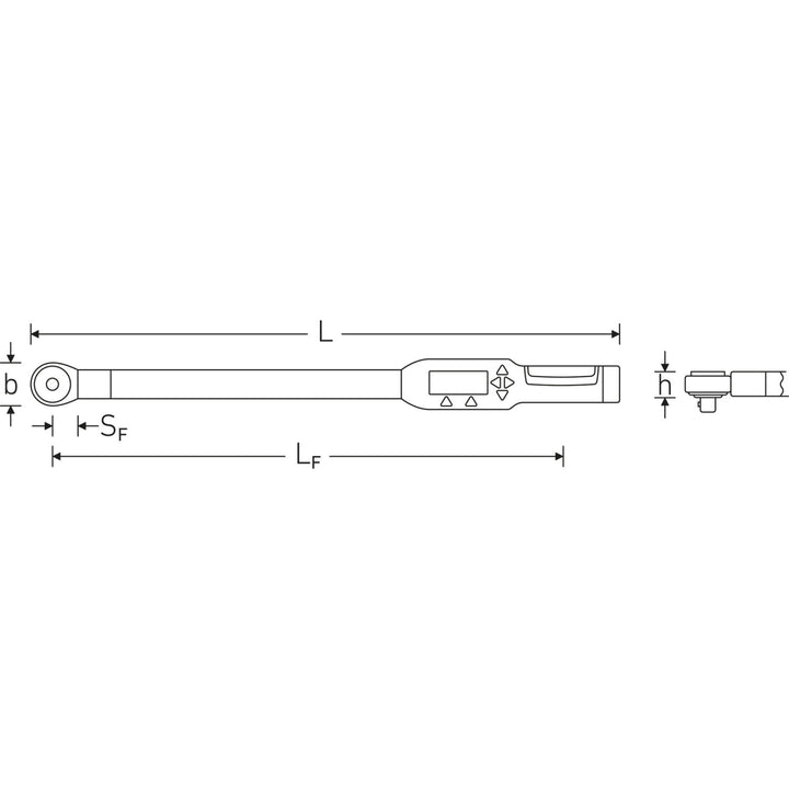 Stahlwille 96501620 Electronic Torque Wrench, L. 680 mm